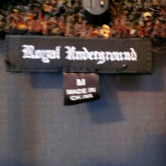 SOLD - Royal Underground Embellished Chiffon Cardigan M - Picture 3 of 5